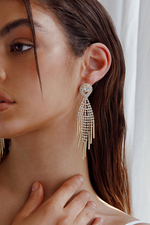 Ambrosia Tassel Earrings Gold by Selfie Leslie