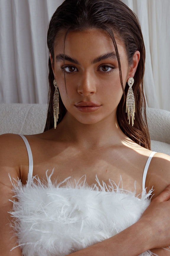 Ambrosia Tassel Earrings Gold by Selfie Leslie