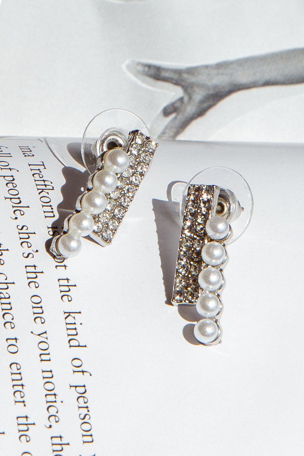Scorpio Diamanté Earrings Silver by Selfie Leslie