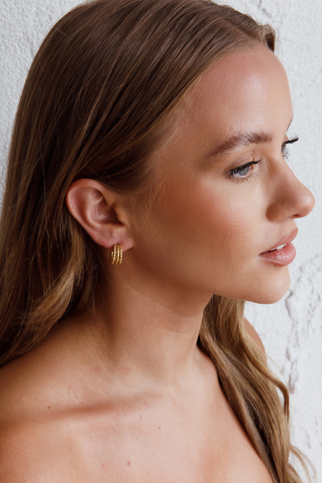 Goldilocks Open Hoop Earrings Gold by Selfie Leslie