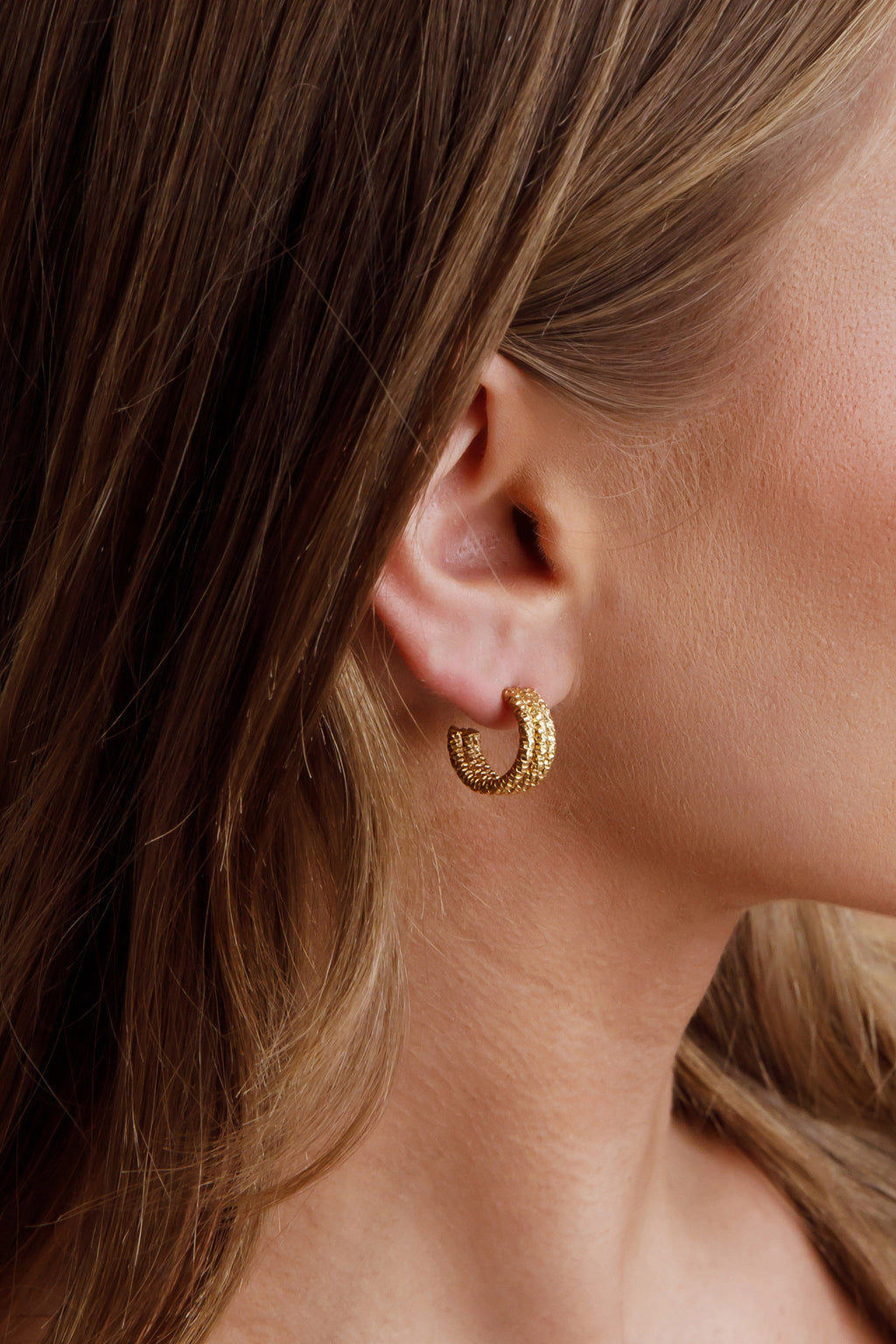 Goldilocks Open Hoop Earrings Gold by Selfie Leslie