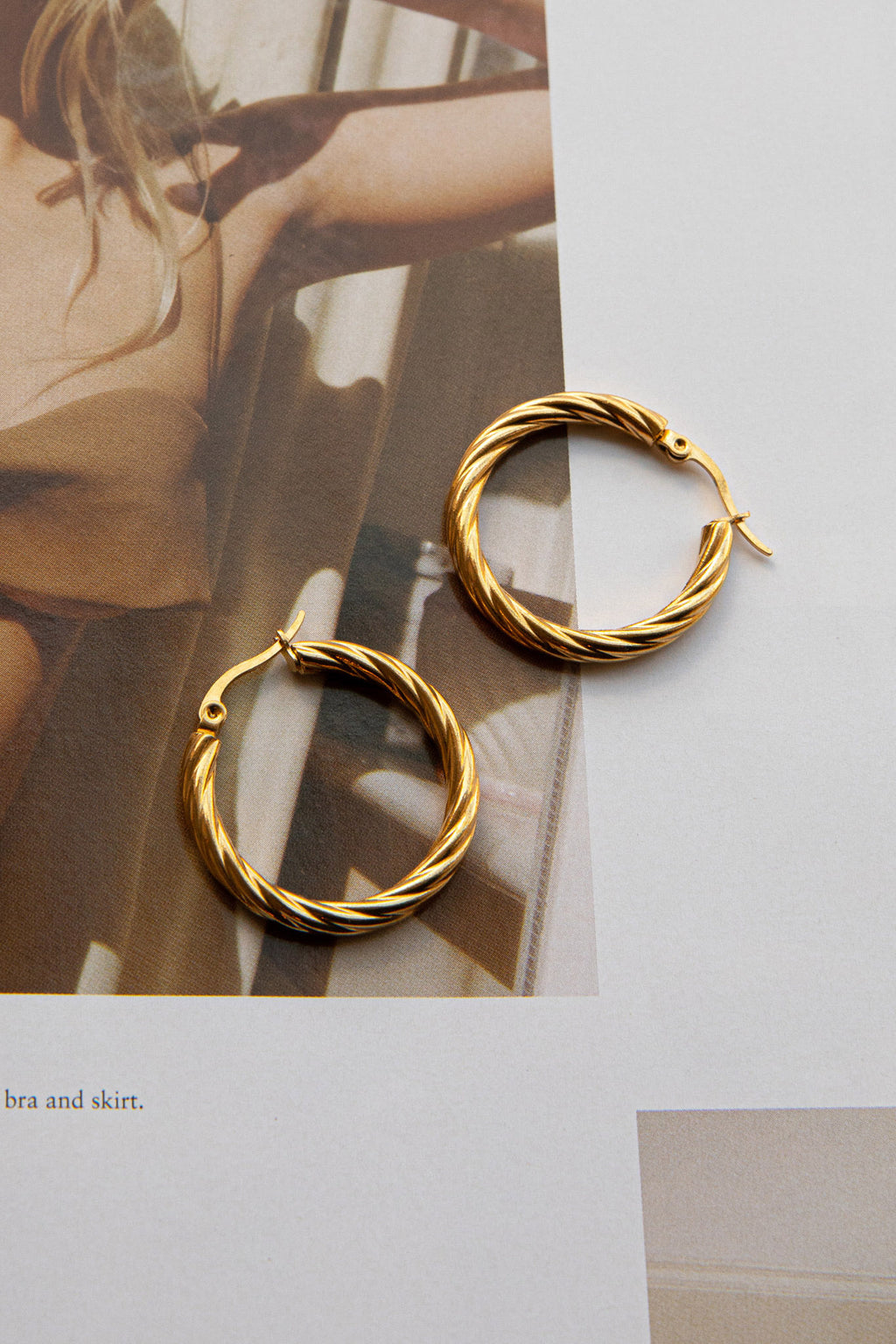 Merrill Hoop Earrings Gold by Selfie Leslie