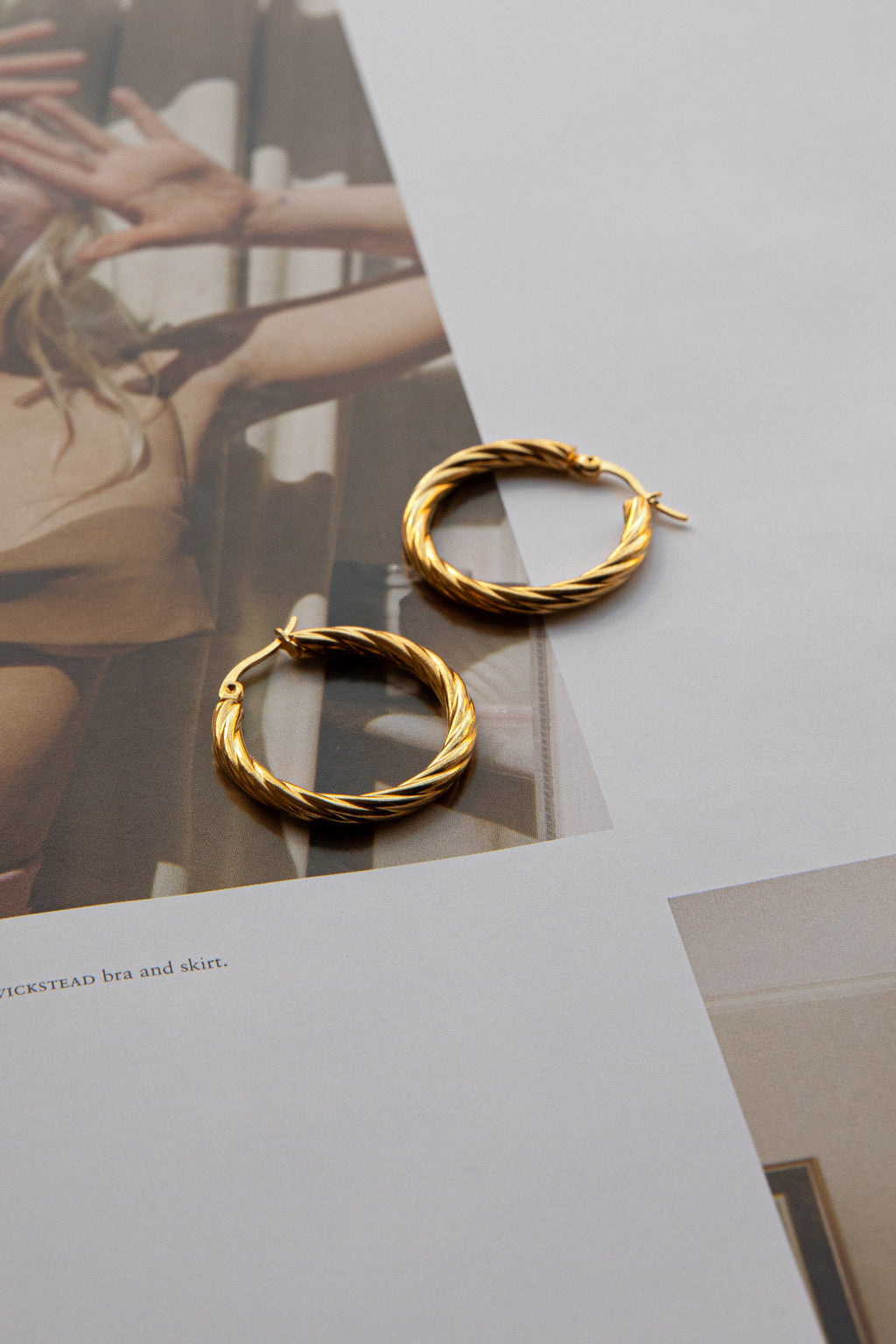 Merrill Hoop Earrings Gold by Selfie Leslie