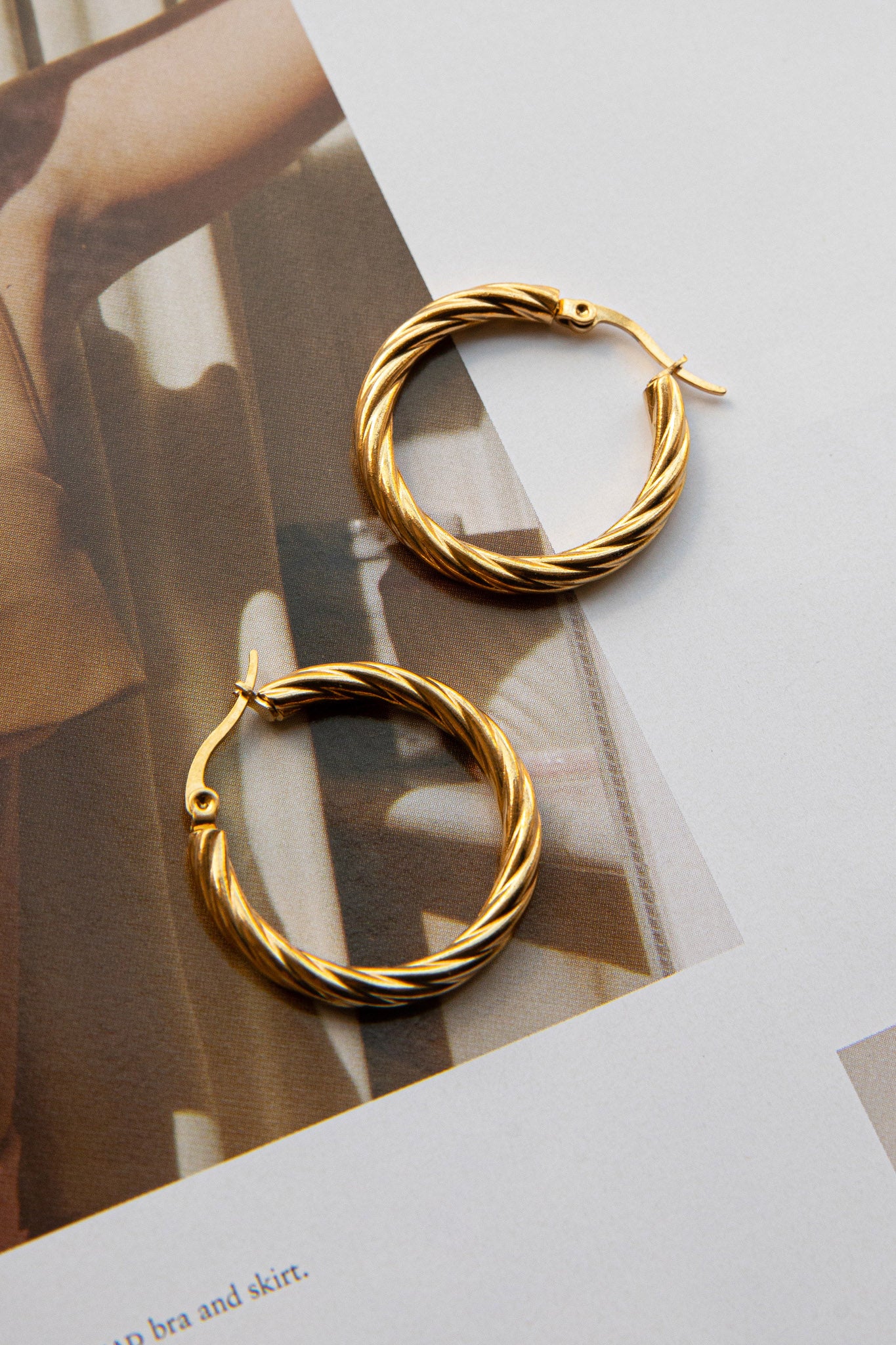 Merrill Hoop Earrings Gold by Selfie Leslie