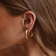 Zayda Open Hoop Earrings Gold