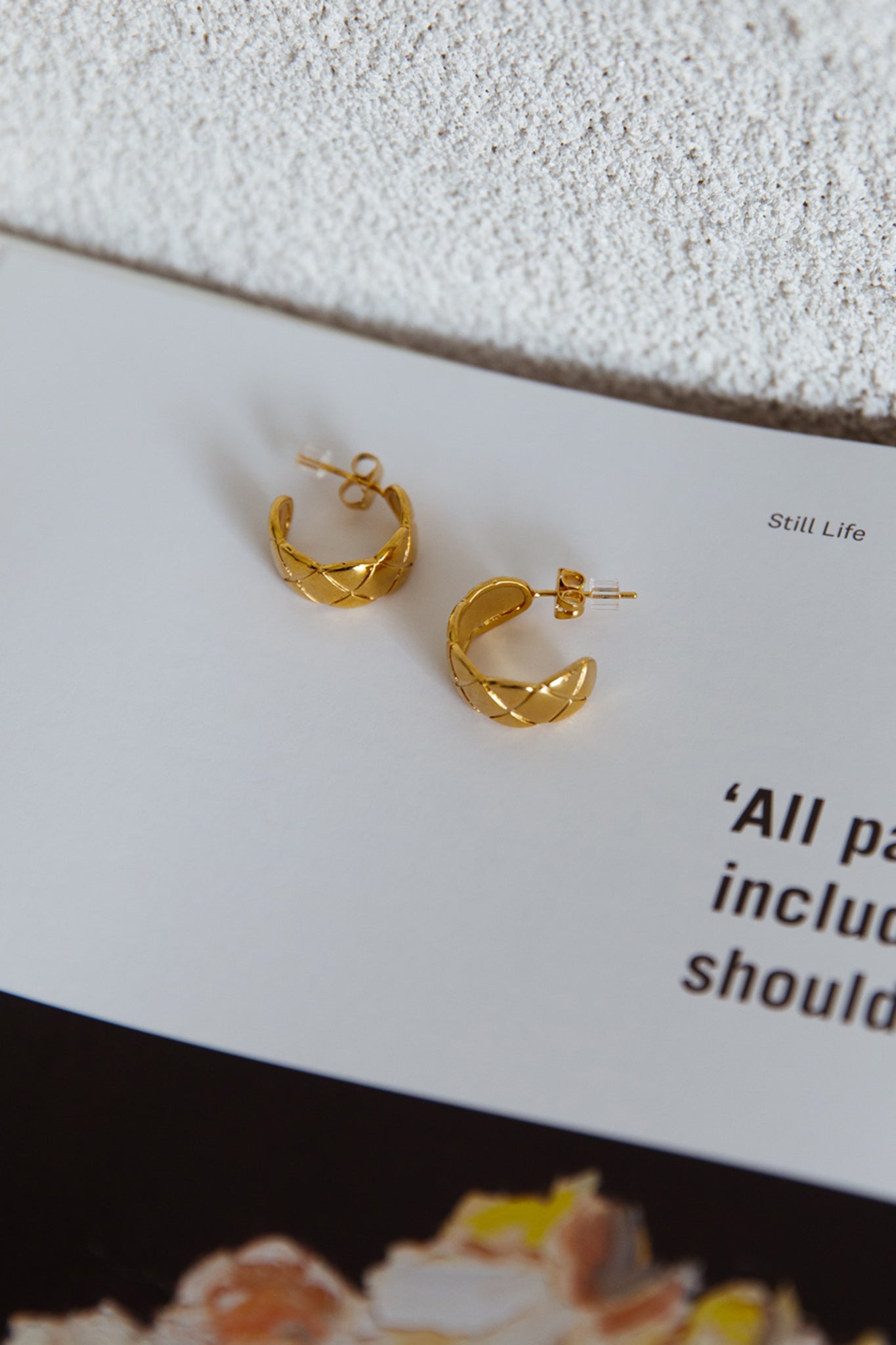 Symphony Woven Open Hoop Earrings Gold by Selfie Leslie