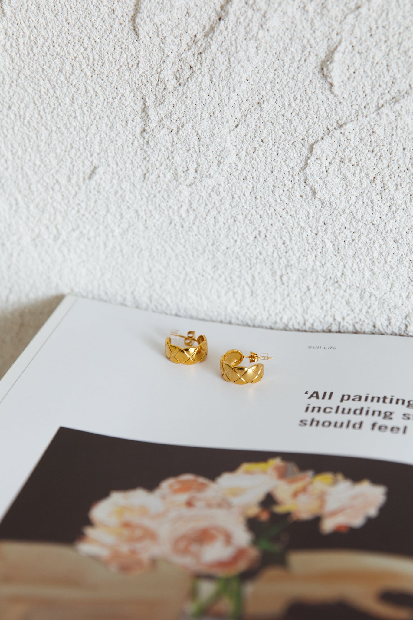 Symphony Woven Open Hoop Earrings Gold by Selfie Leslie