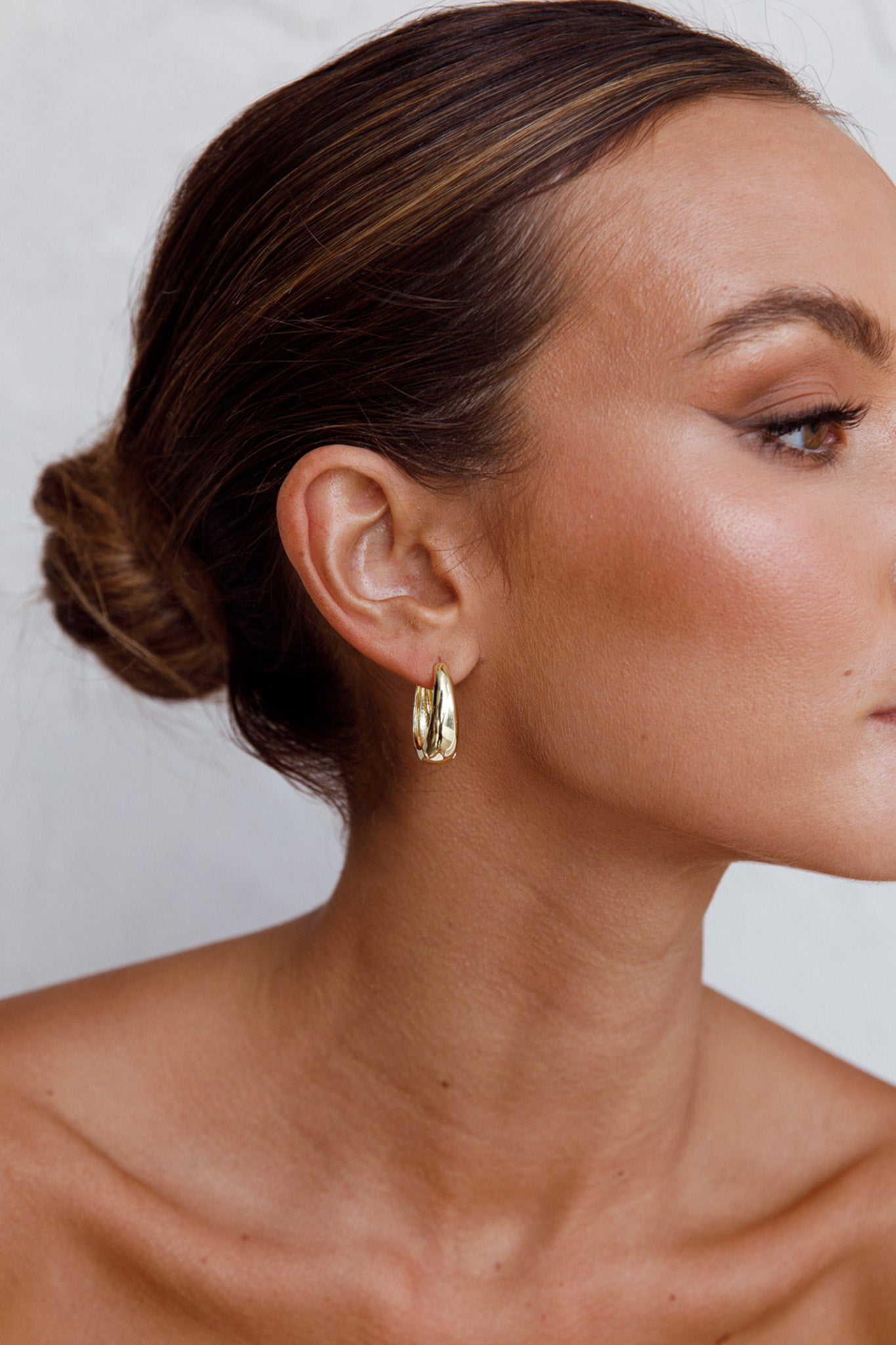 Helena Hoop Earrings Gold by Selfie Leslie