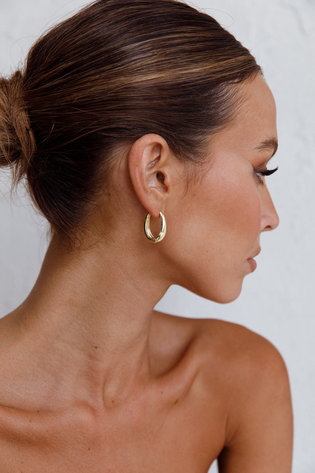 Helena Hoop Earrings Gold by Selfie Leslie