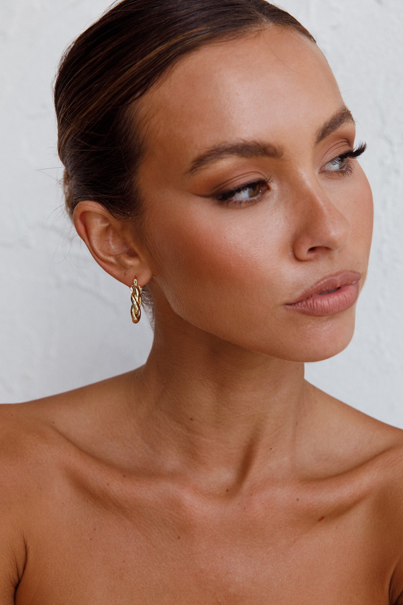 Fate Rope Hoop Earrings Gold by Selfie Leslie