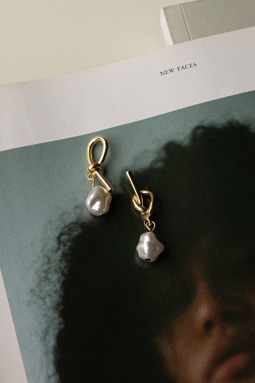 Ariel Pearl Drop Earrings Gold by Selfie Leslie