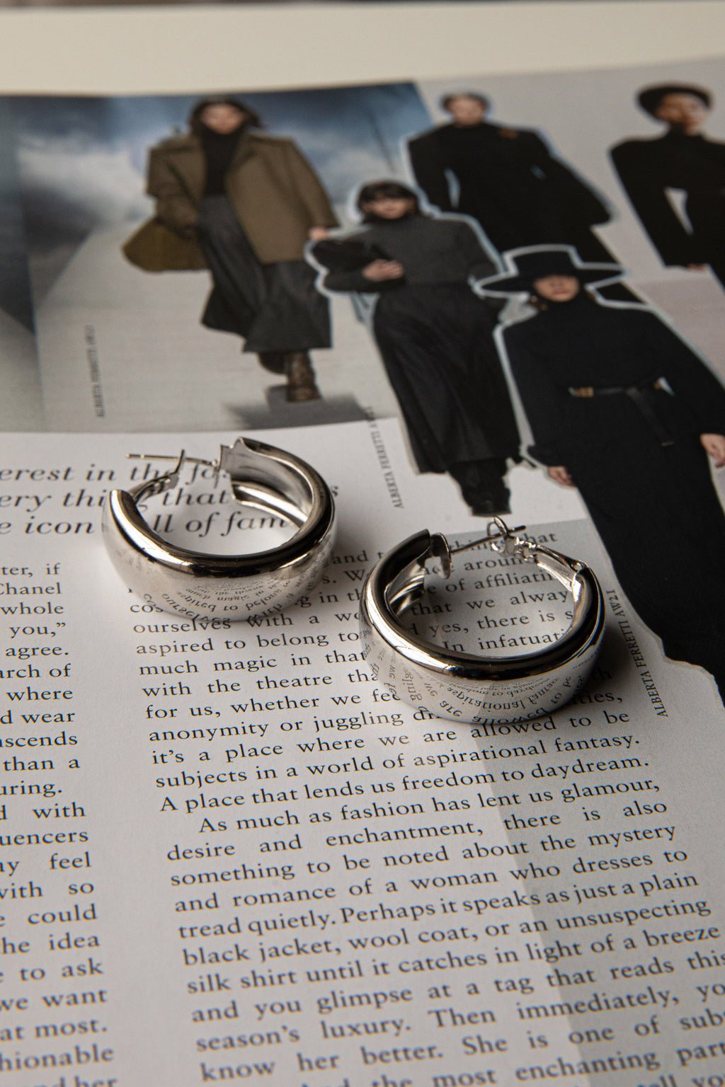 Osiris Hoop Earrings Silver by Selfie Leslie