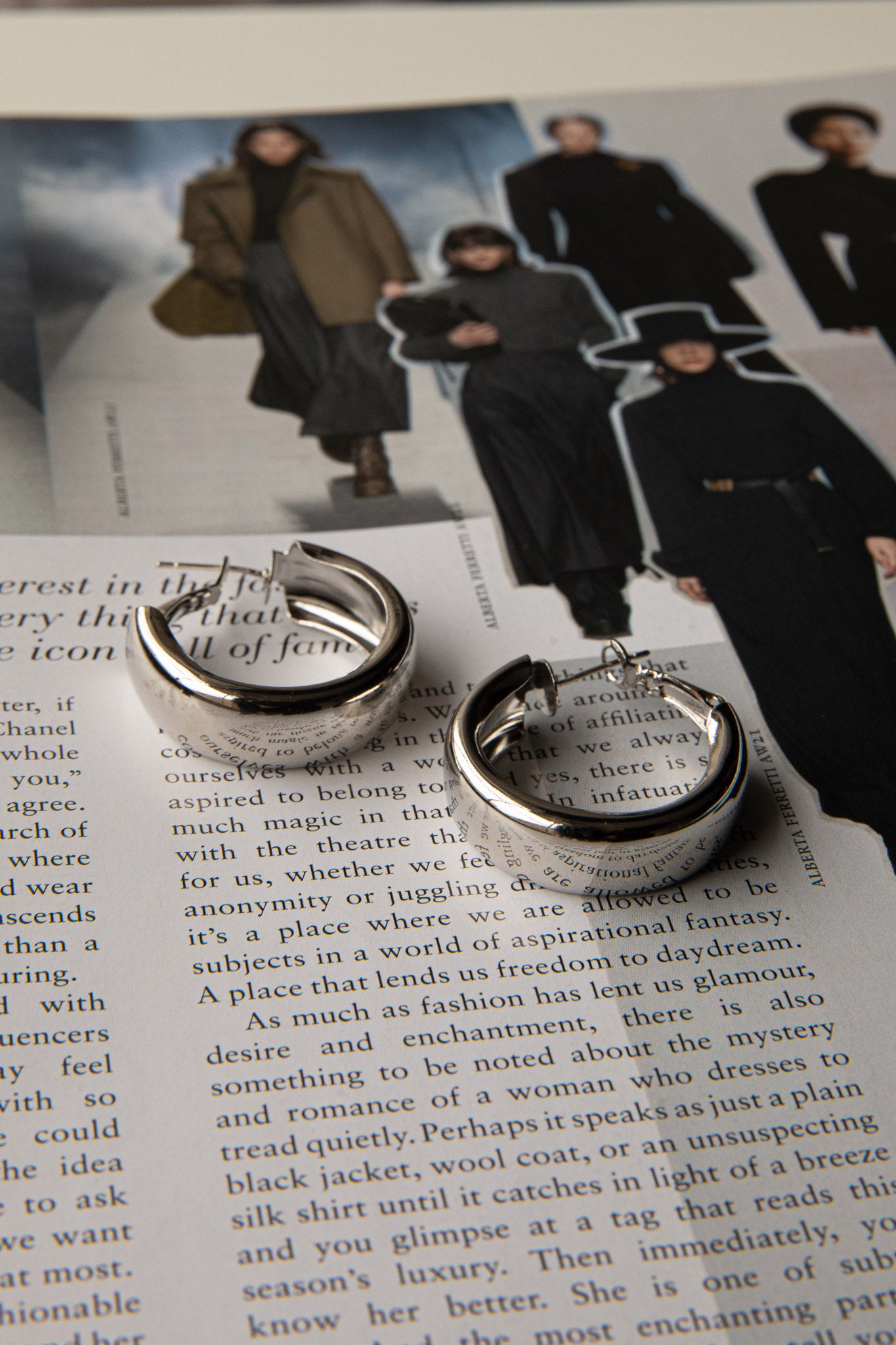 Osiris Hoop Earrings Silver by Selfie Leslie