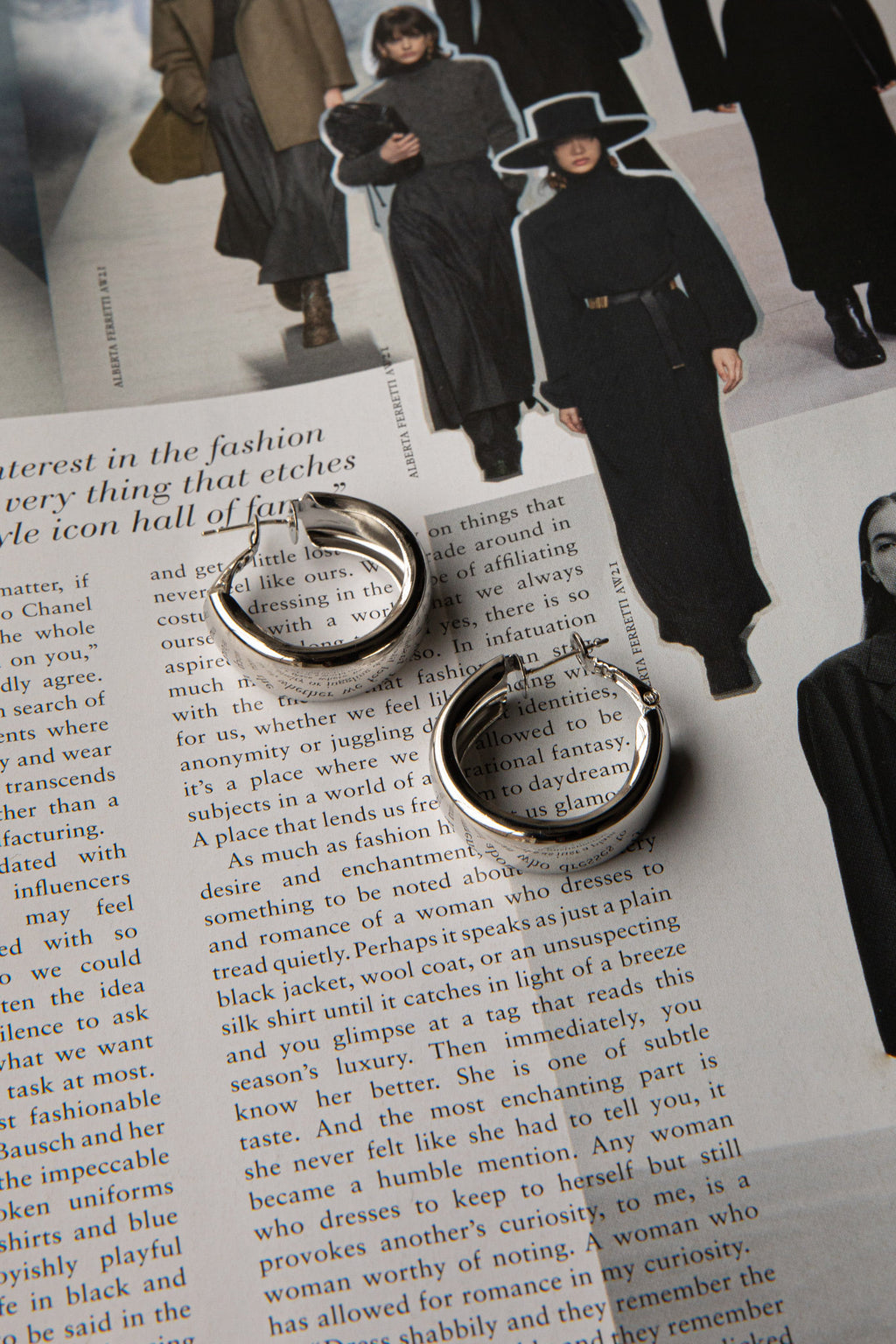 Osiris Hoop Earrings Silver by Selfie Leslie