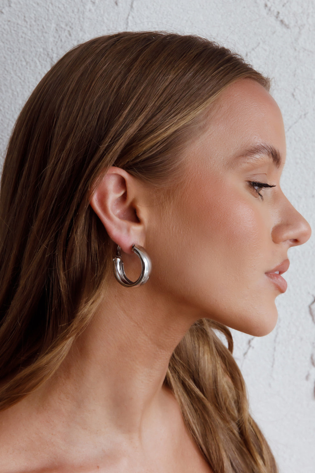 Osiris Hoop Earrings Silver by Selfie Leslie