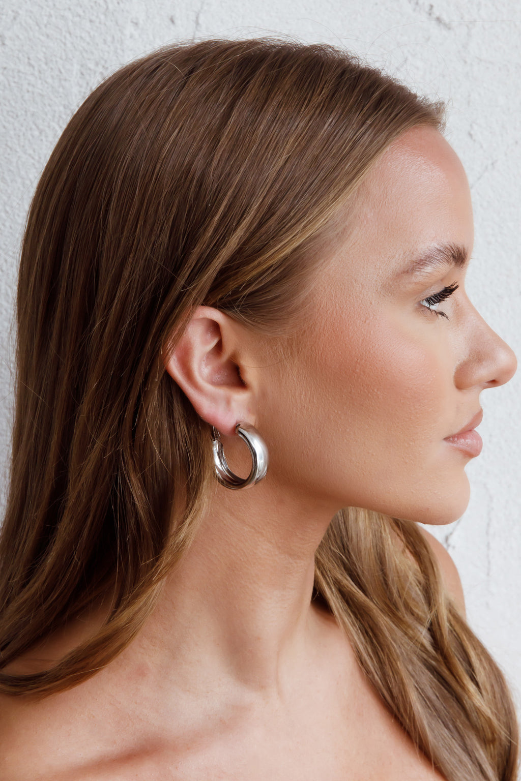 Osiris Hoop Earrings Silver by Selfie Leslie