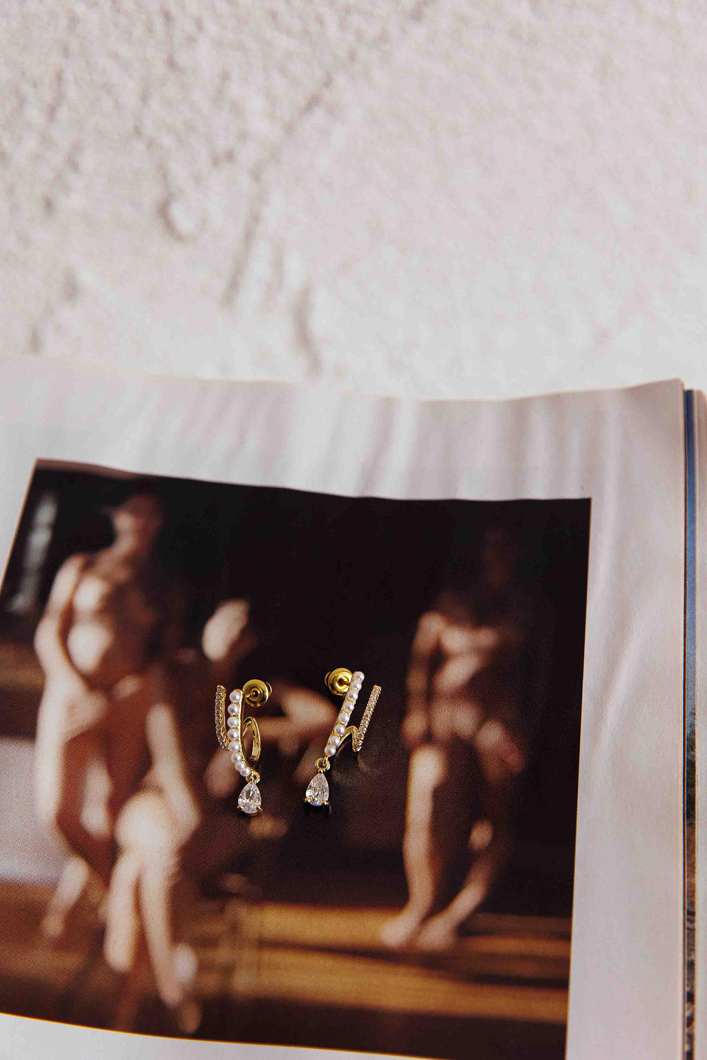 Dawn Double Pierce Illusion Earrings Gold by Selfie Leslie