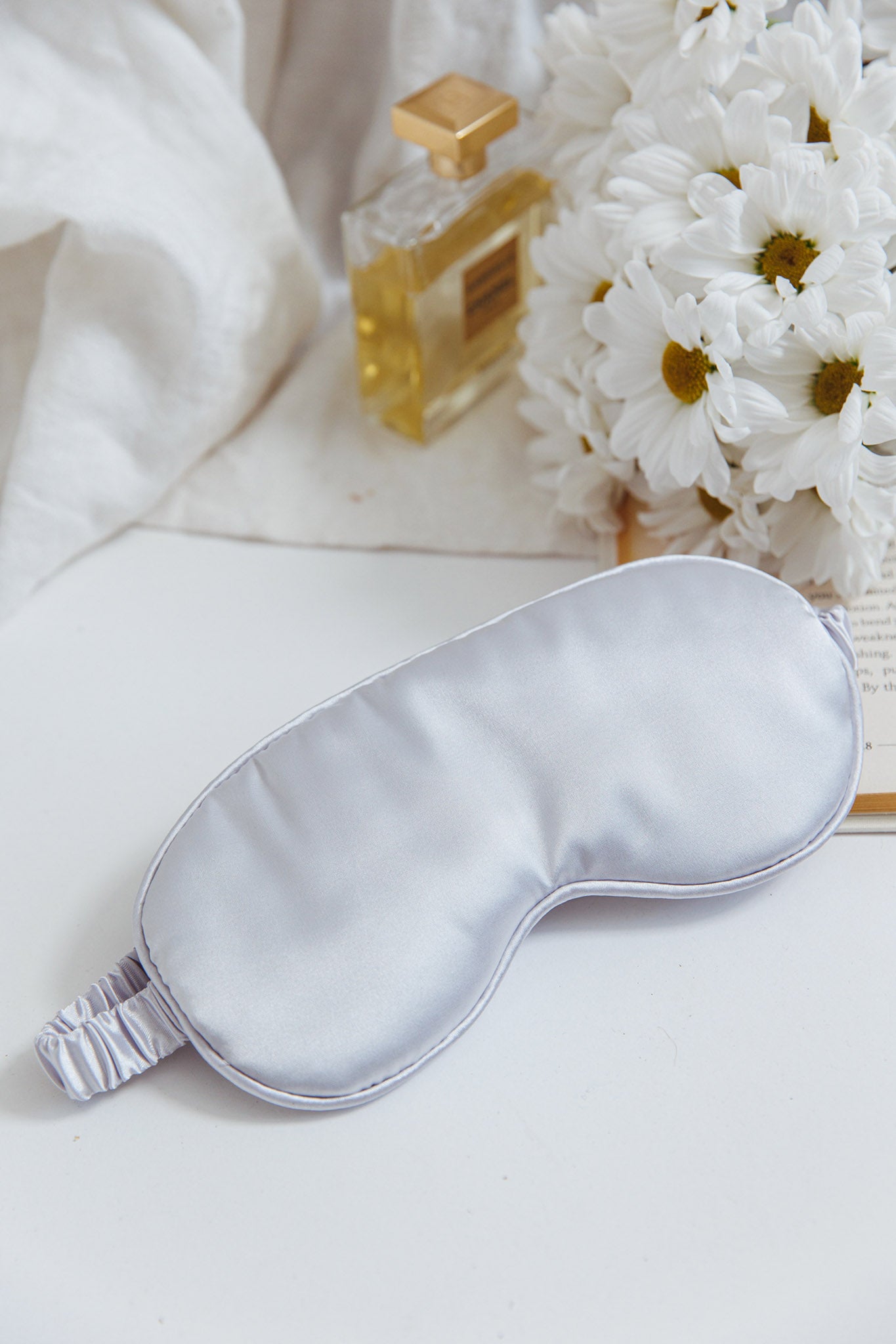 Sweet Dreams Satin Eye Mask Silver by Selfie Leslie