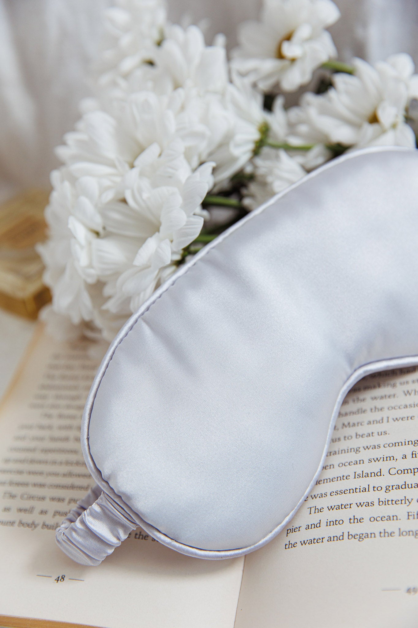 Sweet Dreams Satin Eye Mask Silver by Selfie Leslie
