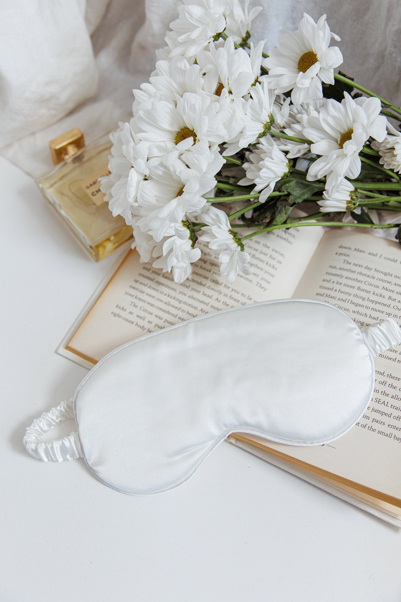 Sweet Dreams Satin Eye Mask White by Selfie Leslie