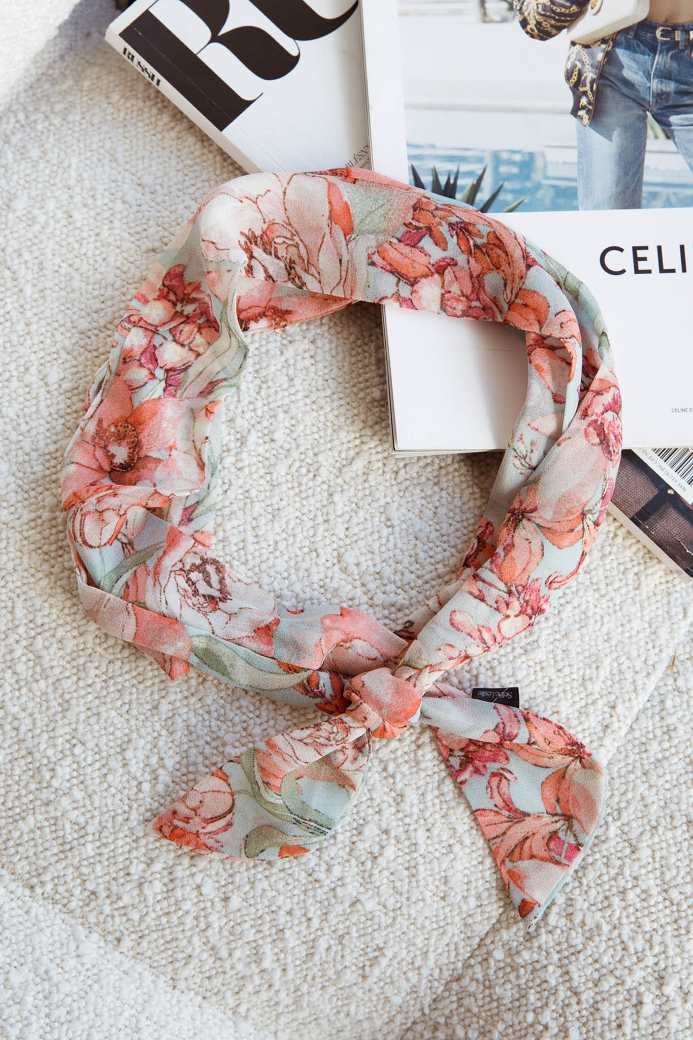 Maddie Twilly Scarf Floral Green by Selfie Leslie