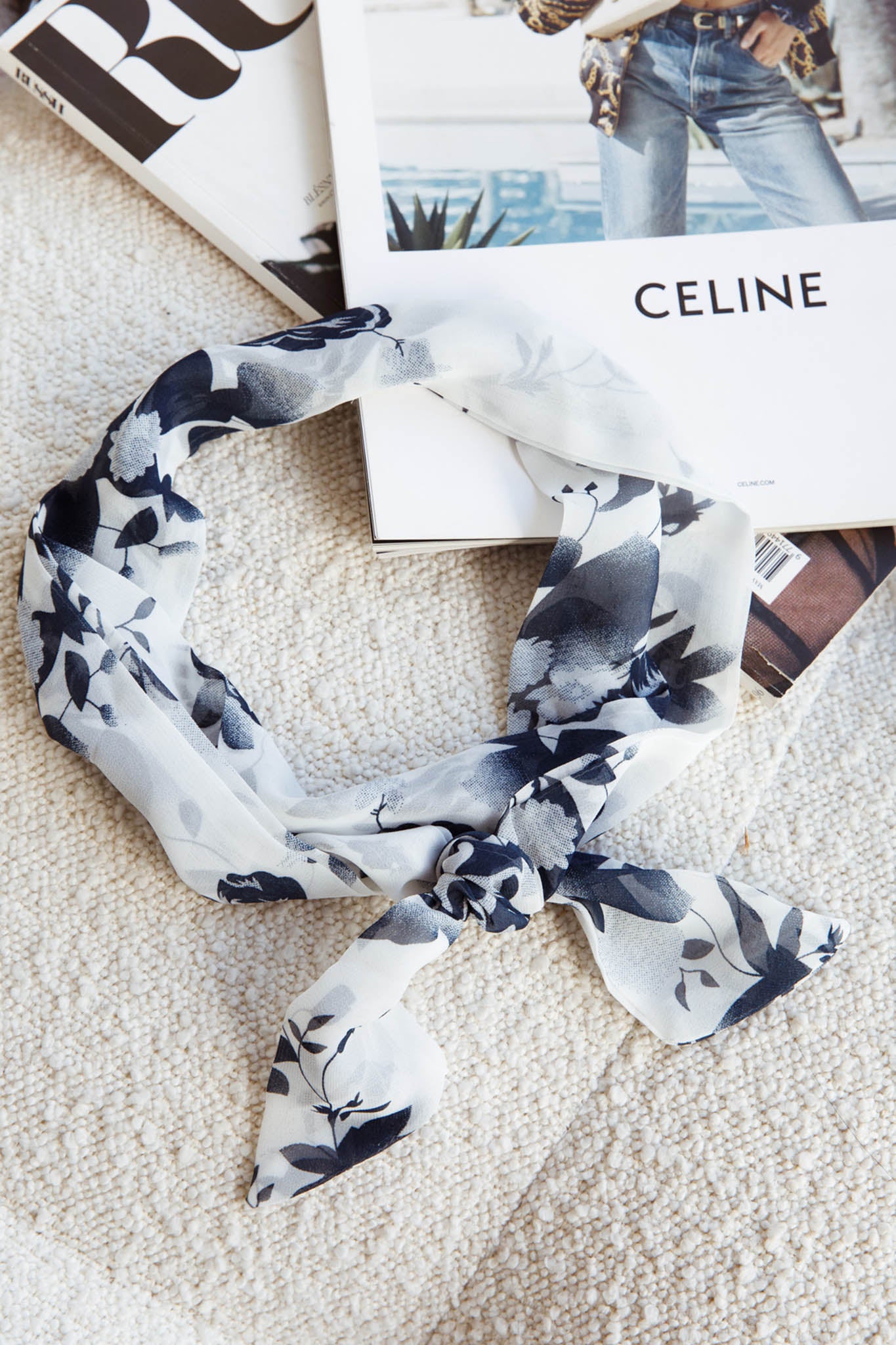 Maddie Twilly Scarf Floral White by Selfie Leslie