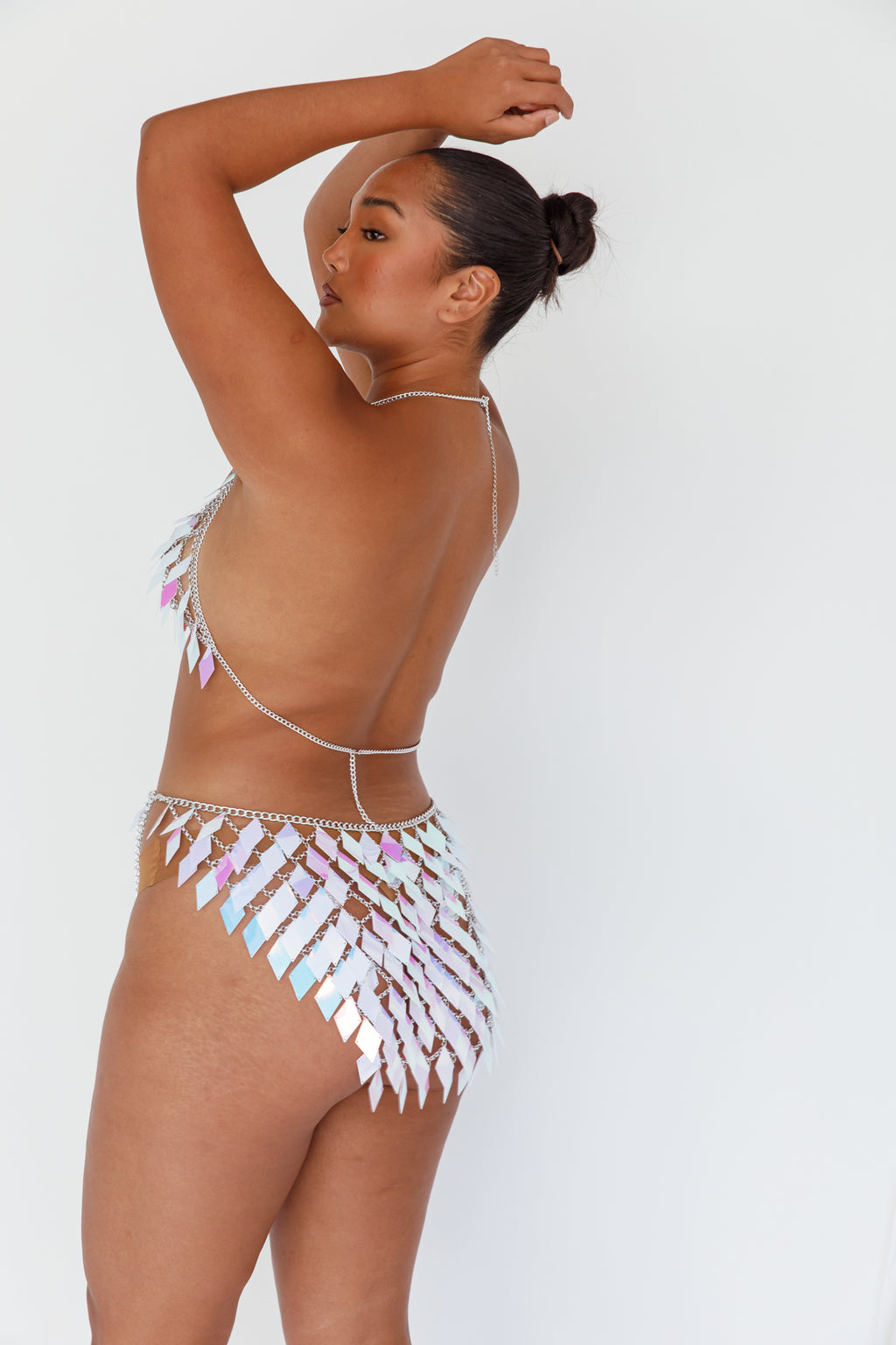 River Festival Shiny Sequins 2 Piece Set Purple by Selfie Leslie