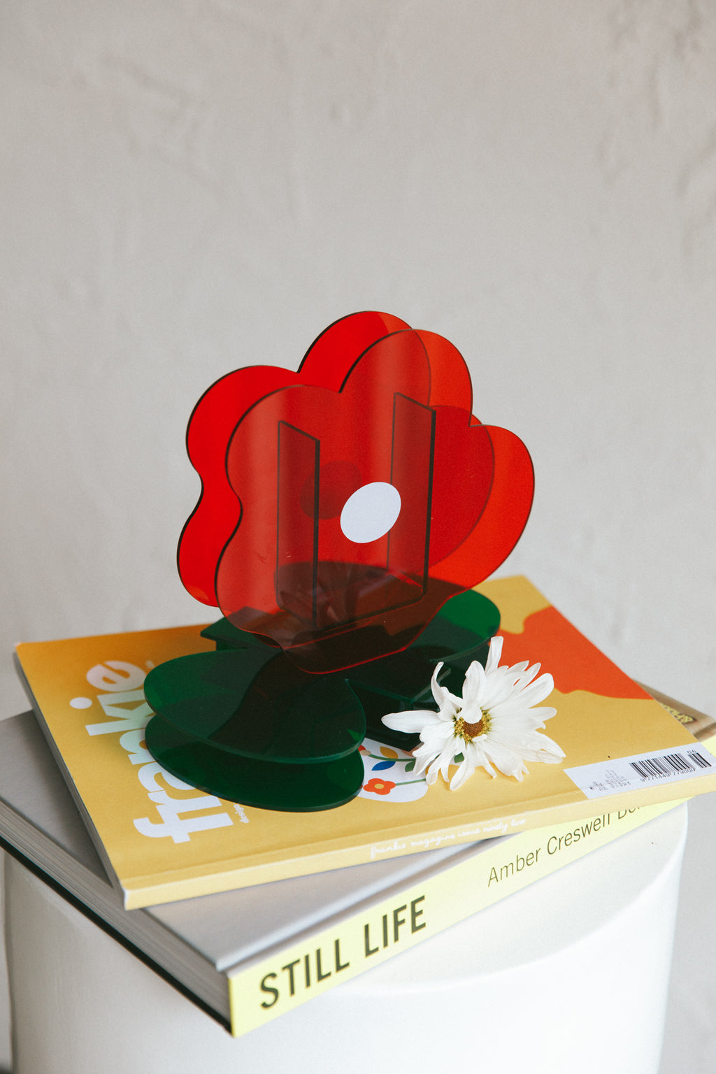 Zephyr Eco-friendly Acrylic Vase Red by Selfie Leslie