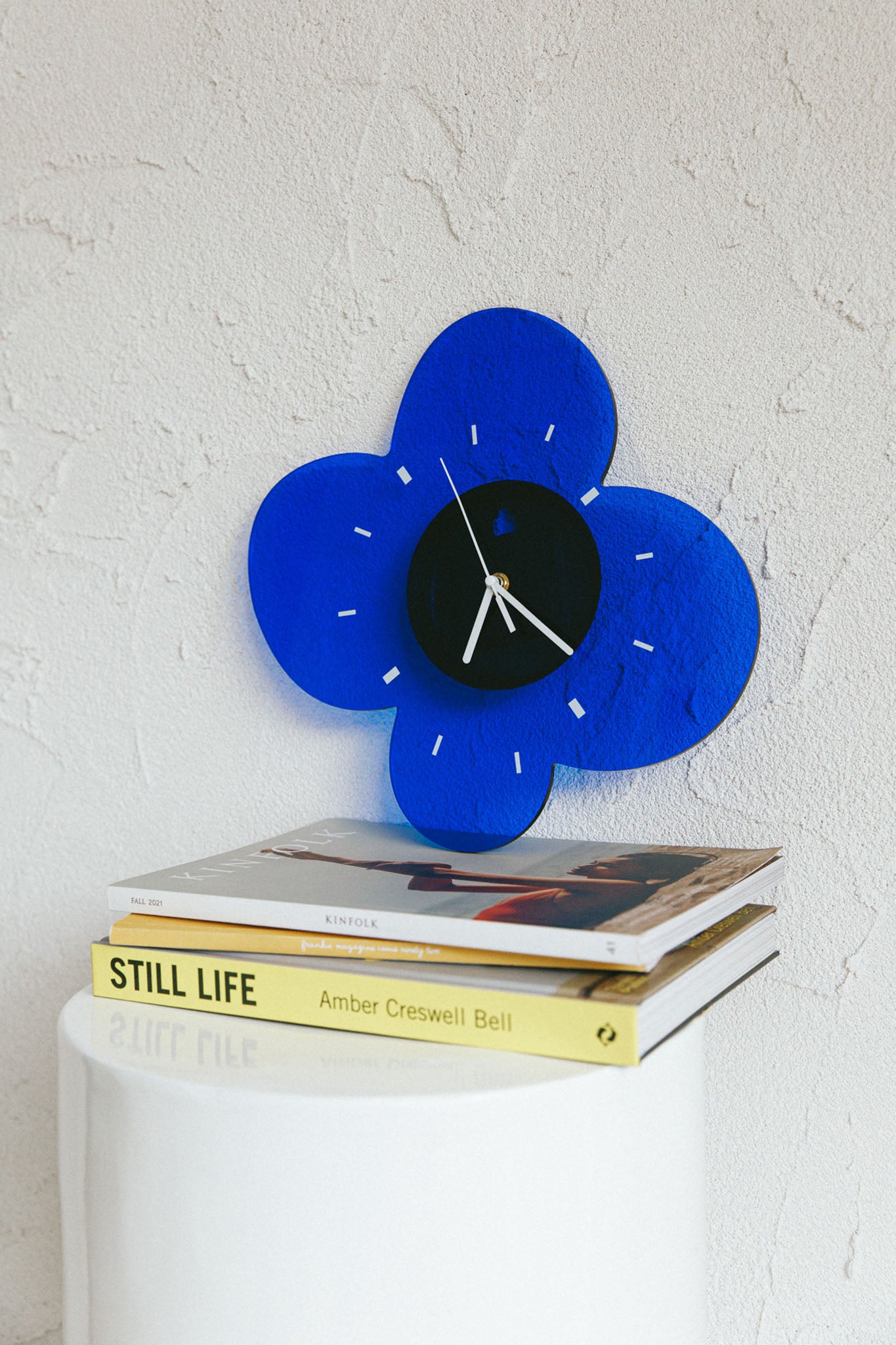 Rico Acrylic Flower Wall Clock Klien Blue by Selfie Leslie