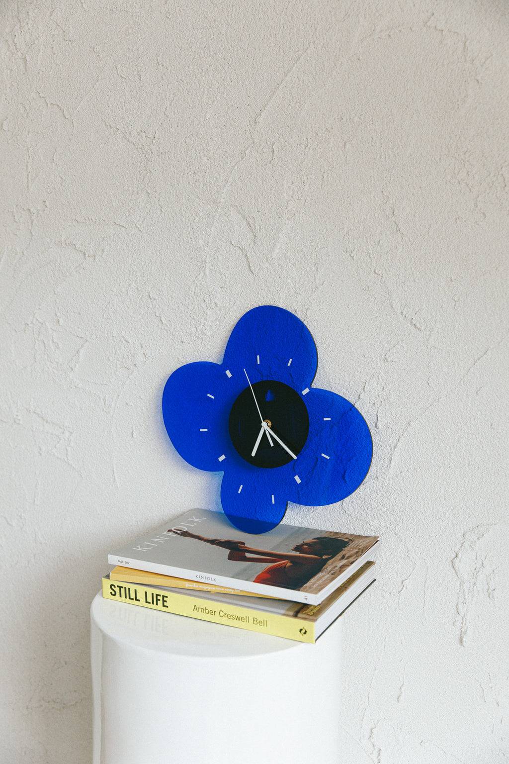 Rico Acrylic Flower Wall Clock Klien Blue by Selfie Leslie
