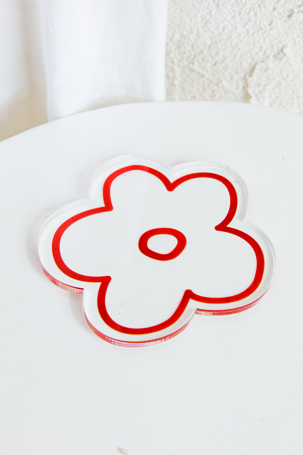 Flower Feeling 4pc Acrylic Coaster Set by Selfie Leslie