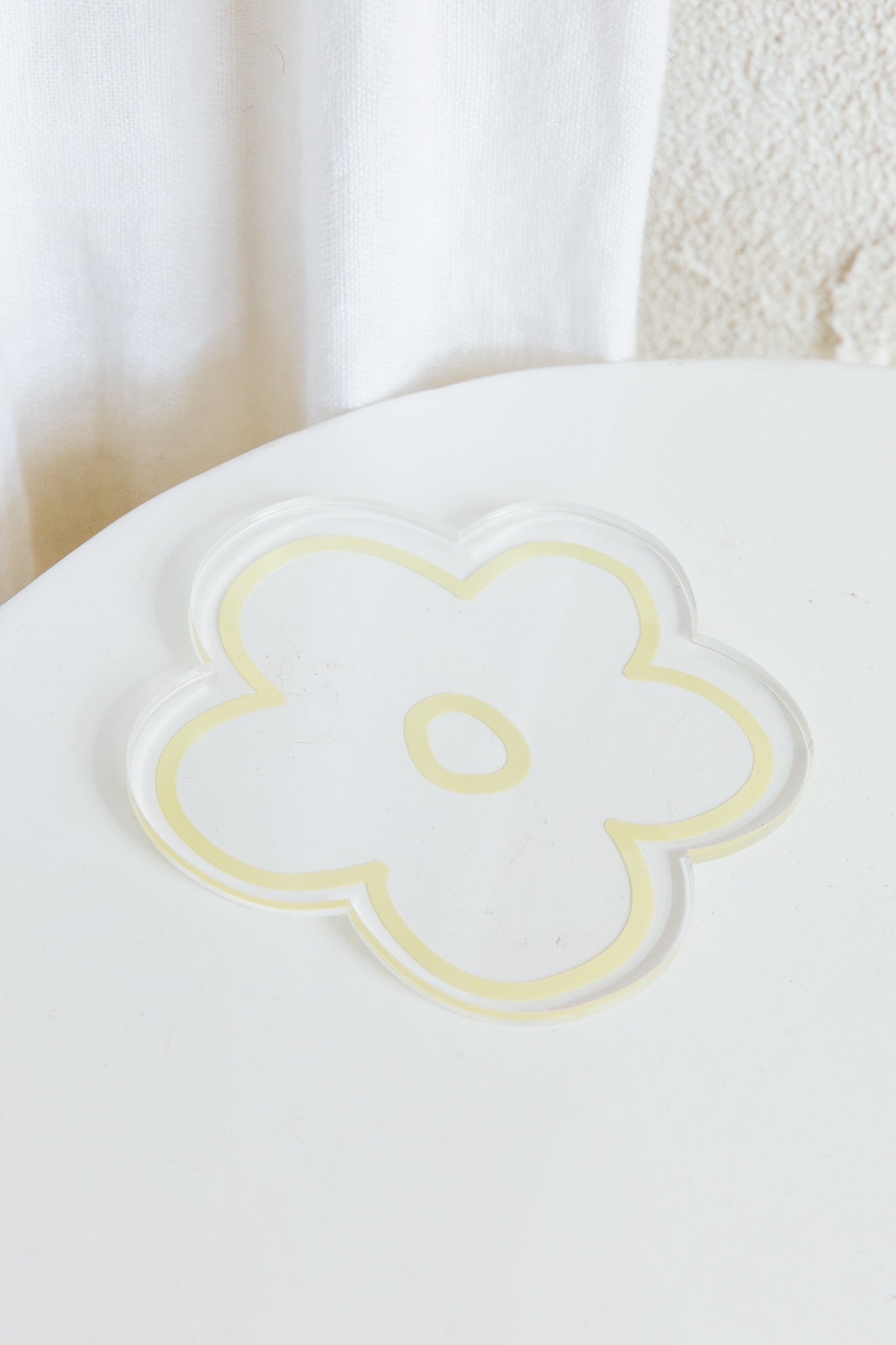 Flower Feeling 4pc Acrylic Coaster Set by Selfie Leslie
