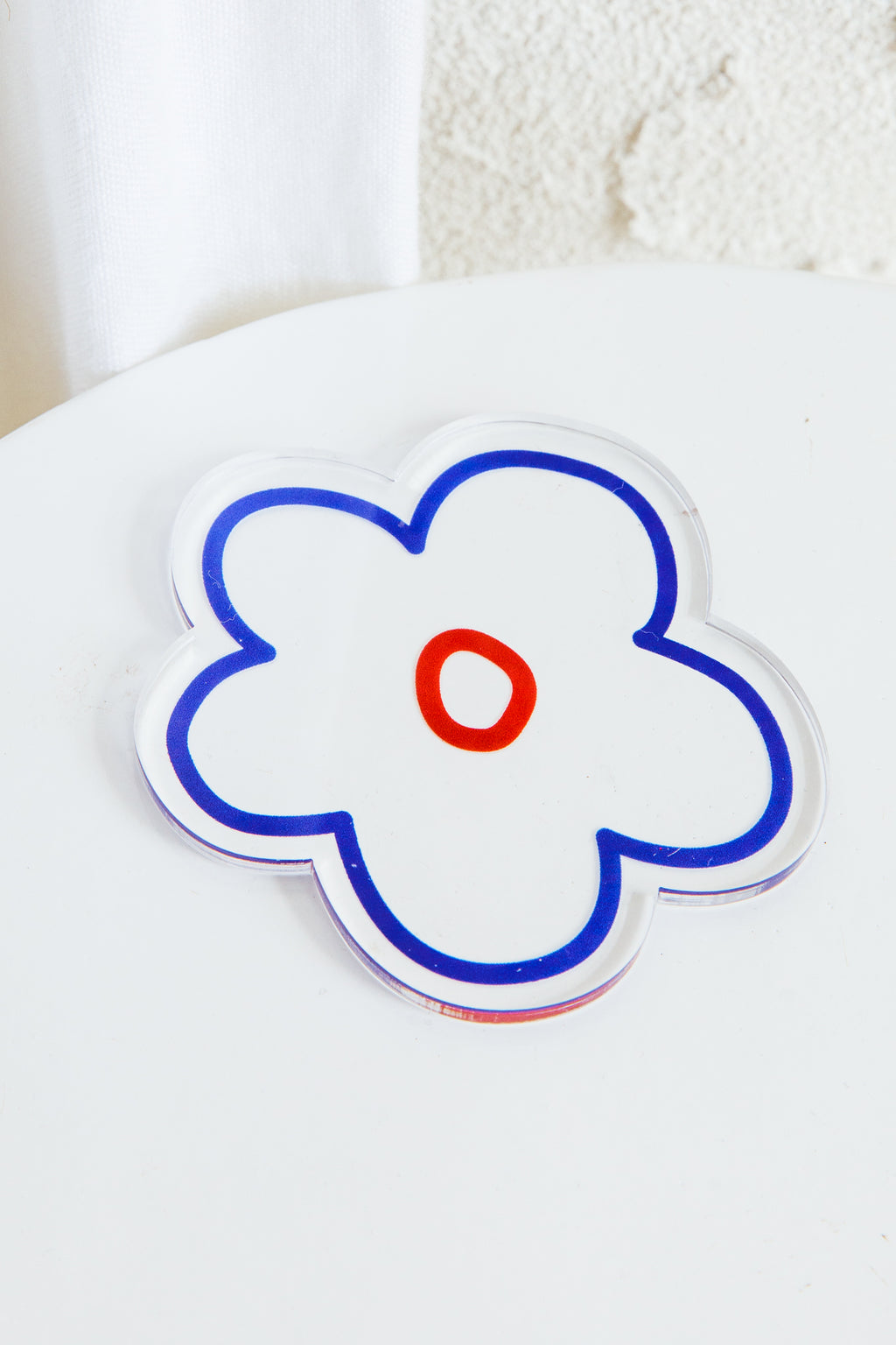 Flower Feeling 4pc Acrylic Coaster Set by Selfie Leslie