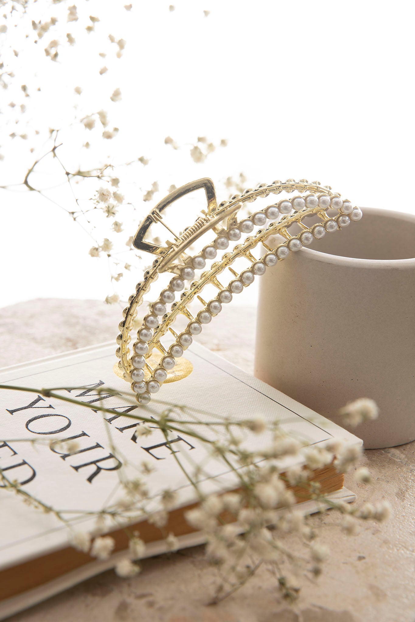 Ellie Pearl Moon Clip Gold by Selfie Leslie