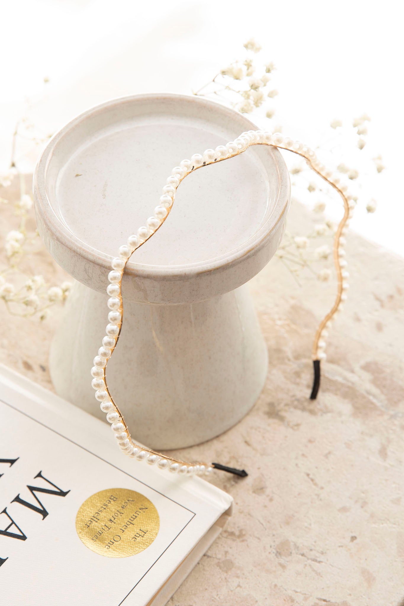 Arabelle Pearl Wavy Headband by Selfie Leslie