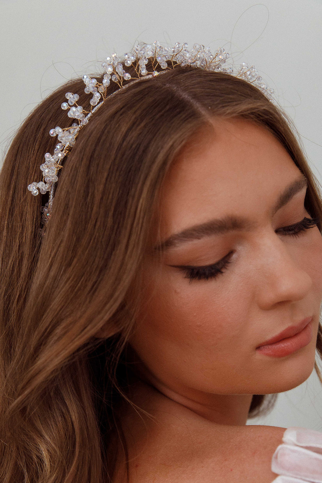 Feuille Crystal Headband Clear by Selfie Leslie