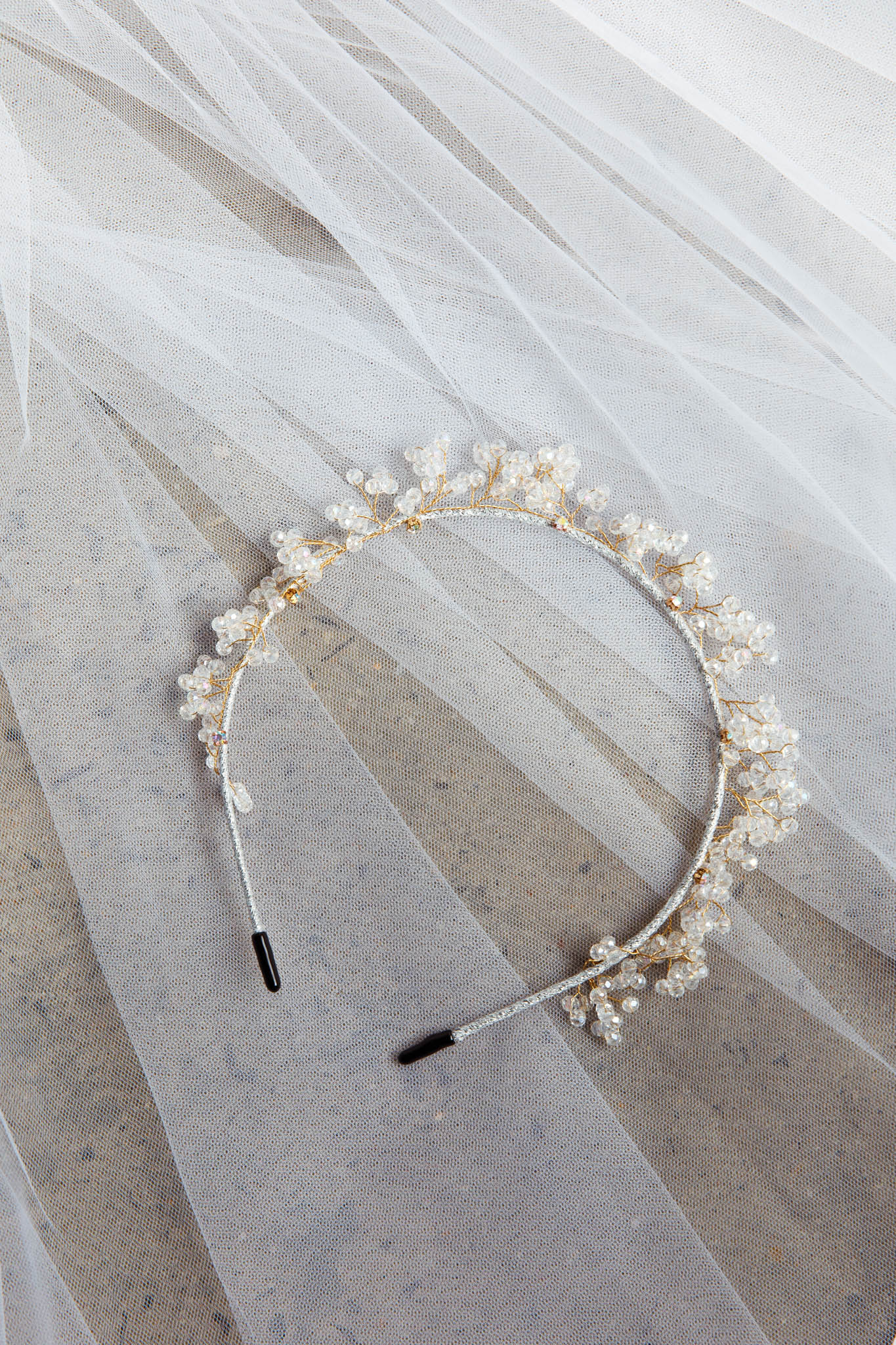 Feuille Crystal Headband Clear by Selfie Leslie