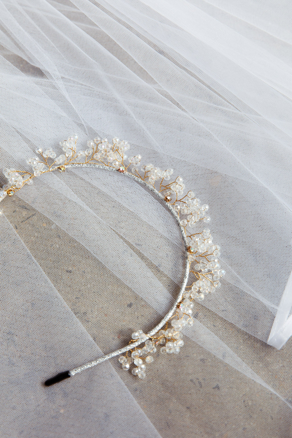 Feuille Crystal Headband Clear by Selfie Leslie