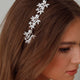 Leaves & Pearl Wire Headband Silver