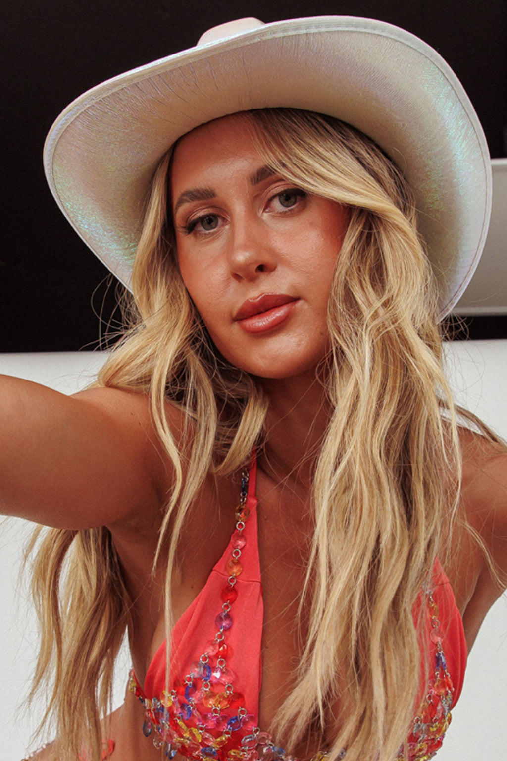 Rodeo Cowboy Hat Pearl by Selfie Leslie