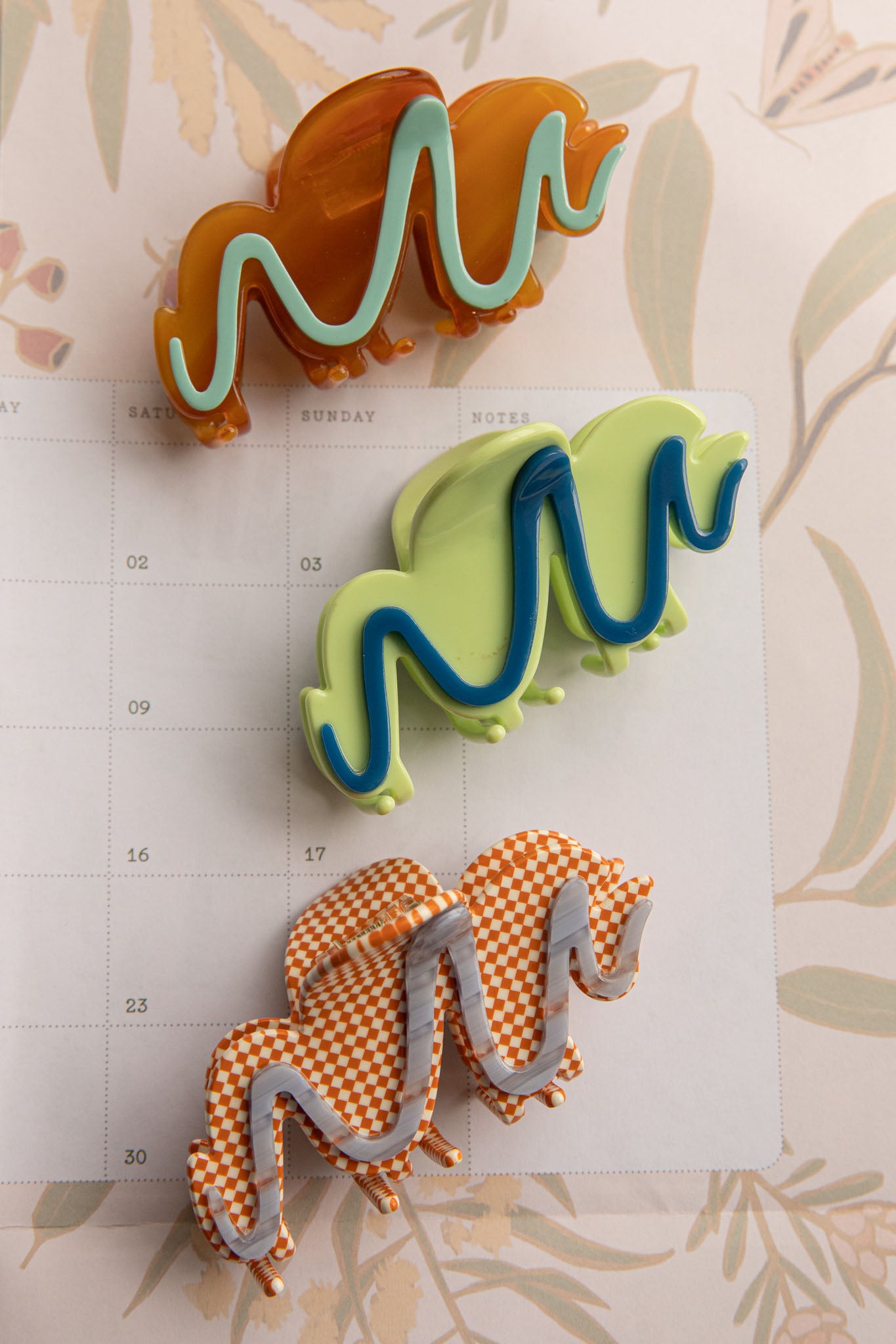 Cloudy Hair Clip Orange by Selfie Leslie