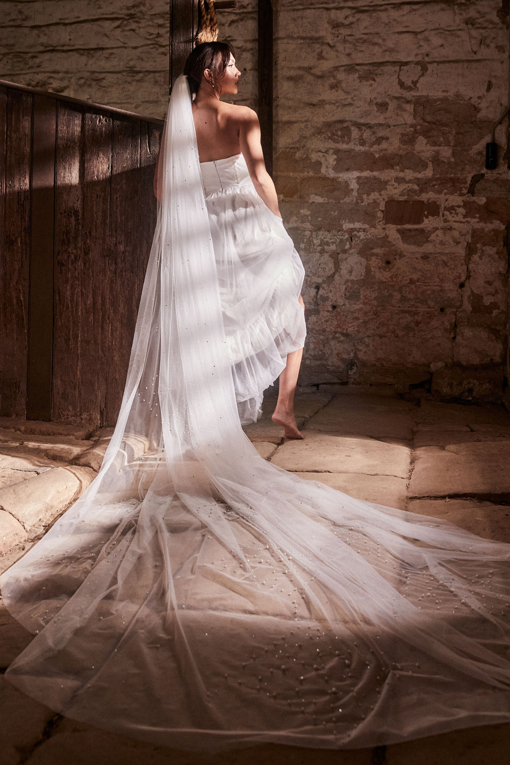 Divine Long Pearl Veil White by Selfie Leslie
