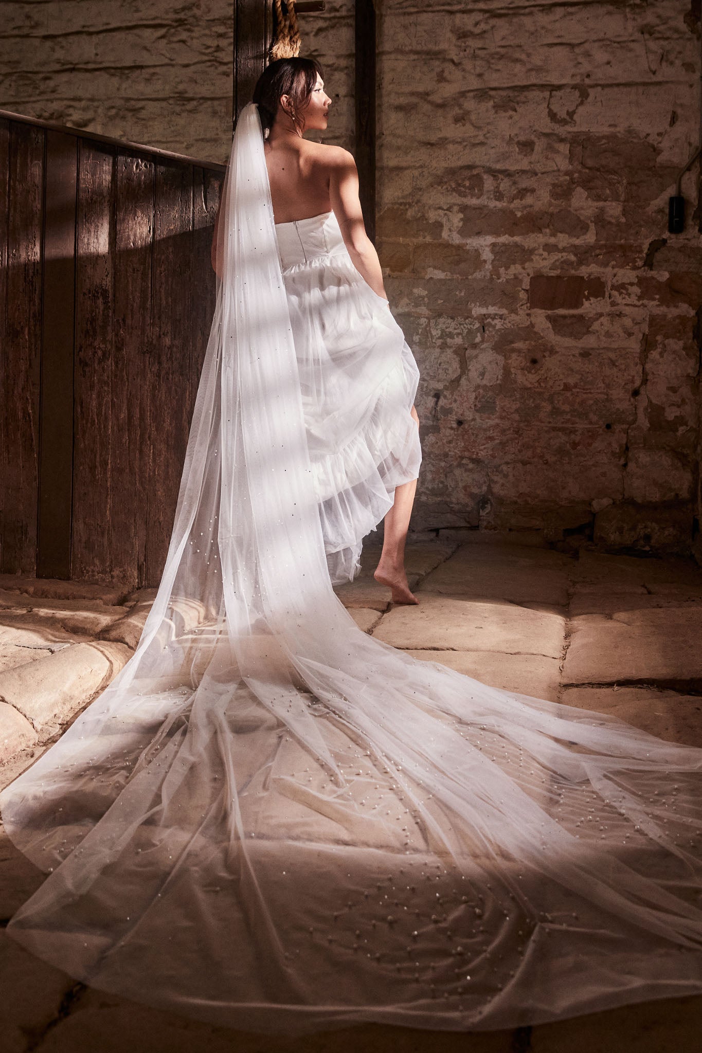 Divine Long Pearl Veil White by Selfie Leslie