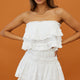 Meet Me At Sunset Frill Trim Bandeau Top White