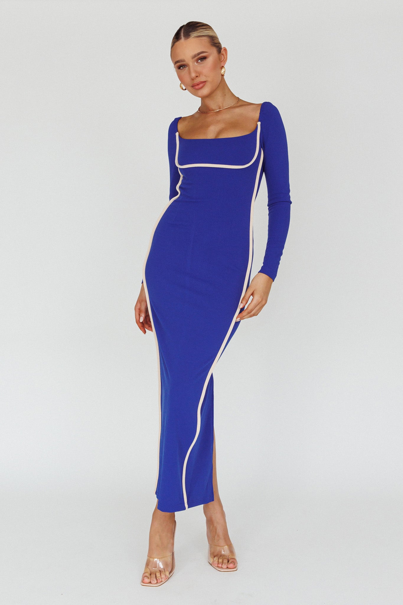 open lace back dress Samara Purple Bandeau Maxi Dress With Cut-Out Crochet Hem – Club L London