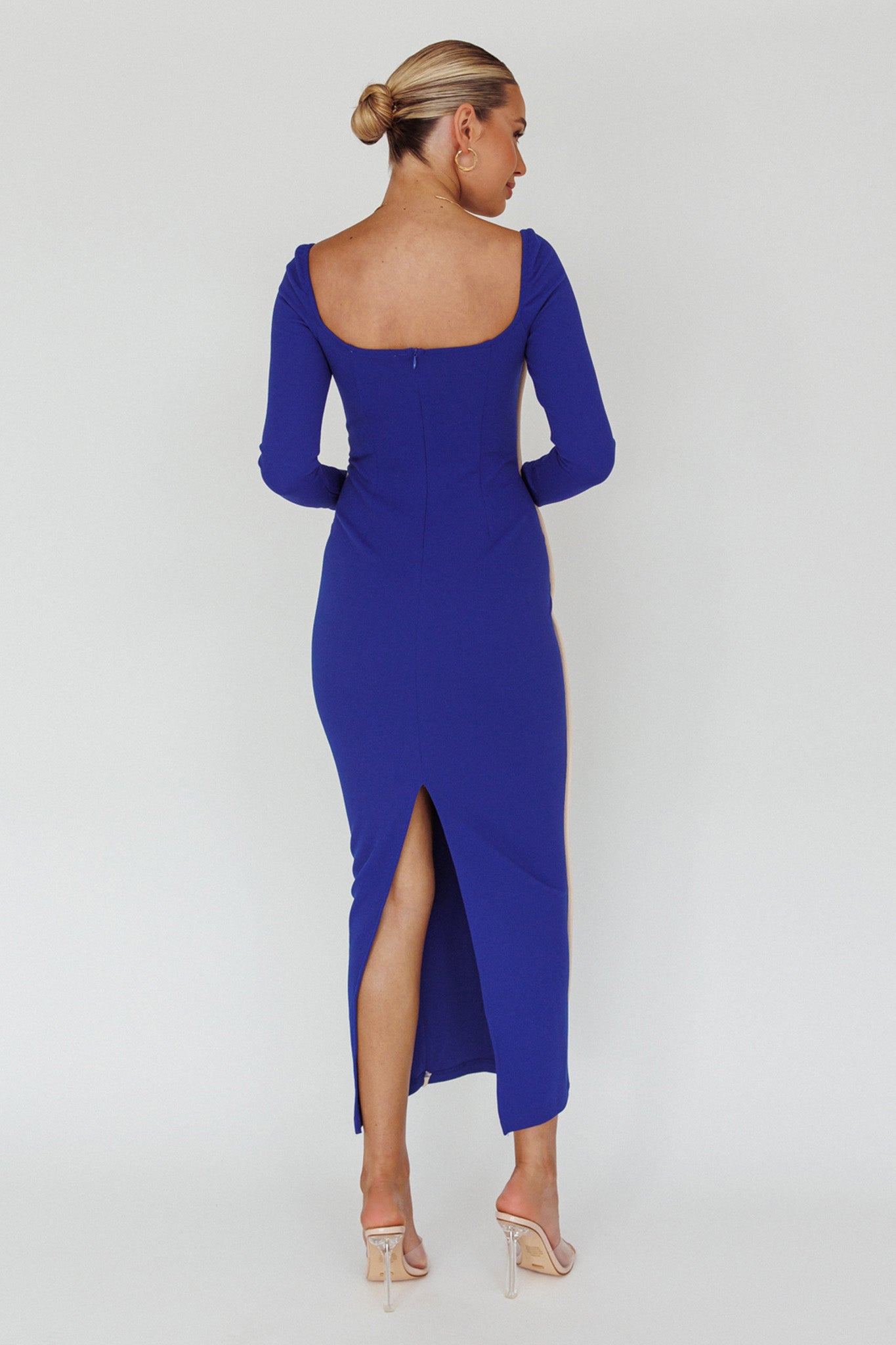blue mint dress Coast to Coast Curvy Blue & White Floral Dress – Katherine Parker Designs main image 1