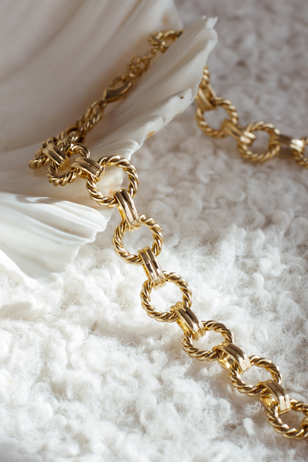 Tova Circle Link Necklace Gold by Selfie Leslie