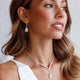 Melissa Diamante Necklace and Earrings Set Silver