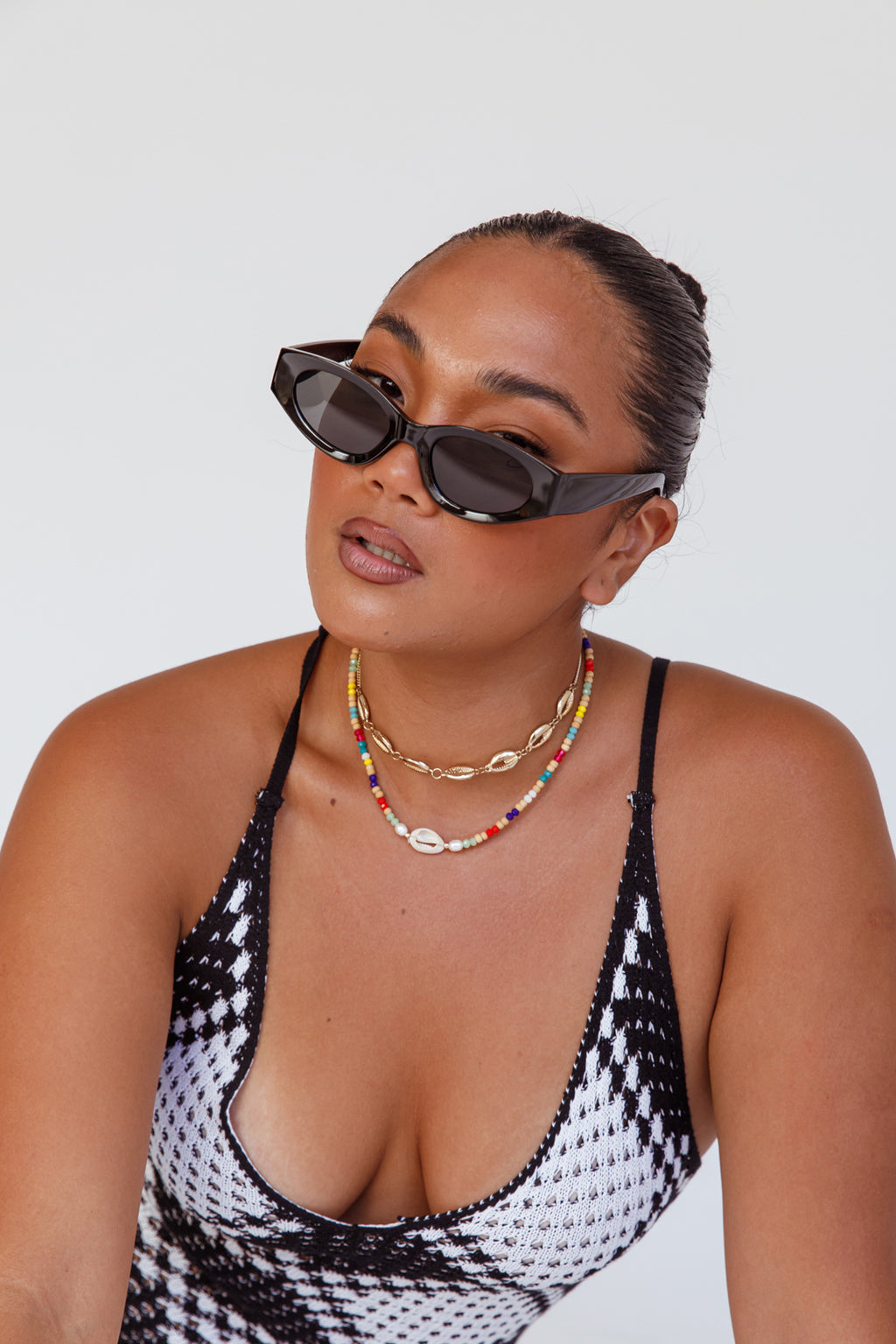 Janis Cat-eye Acetate Sunglasses Black by Selfie Leslie