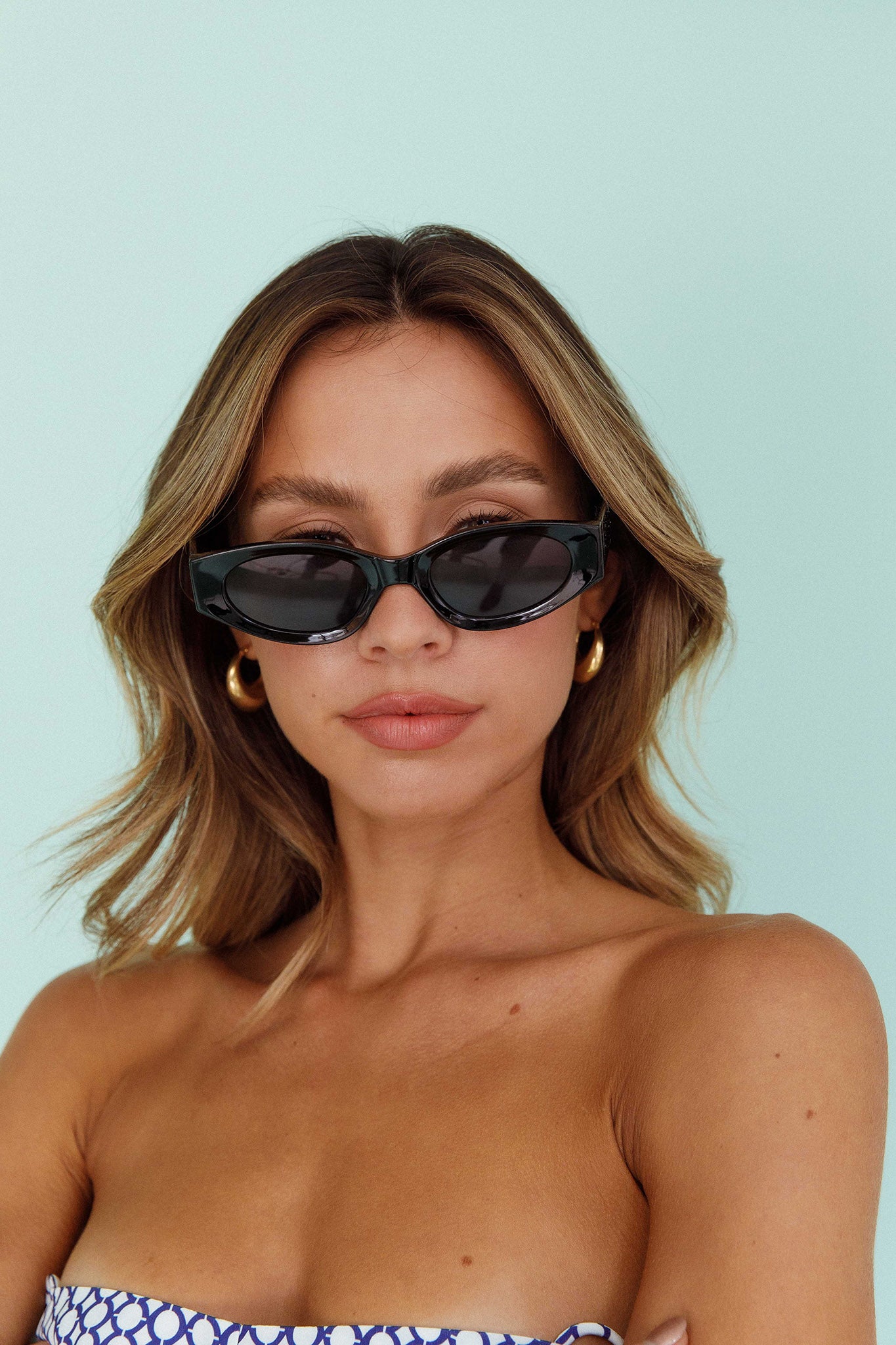 Janis Cat-eye Acetate Sunglasses Black by Selfie Leslie